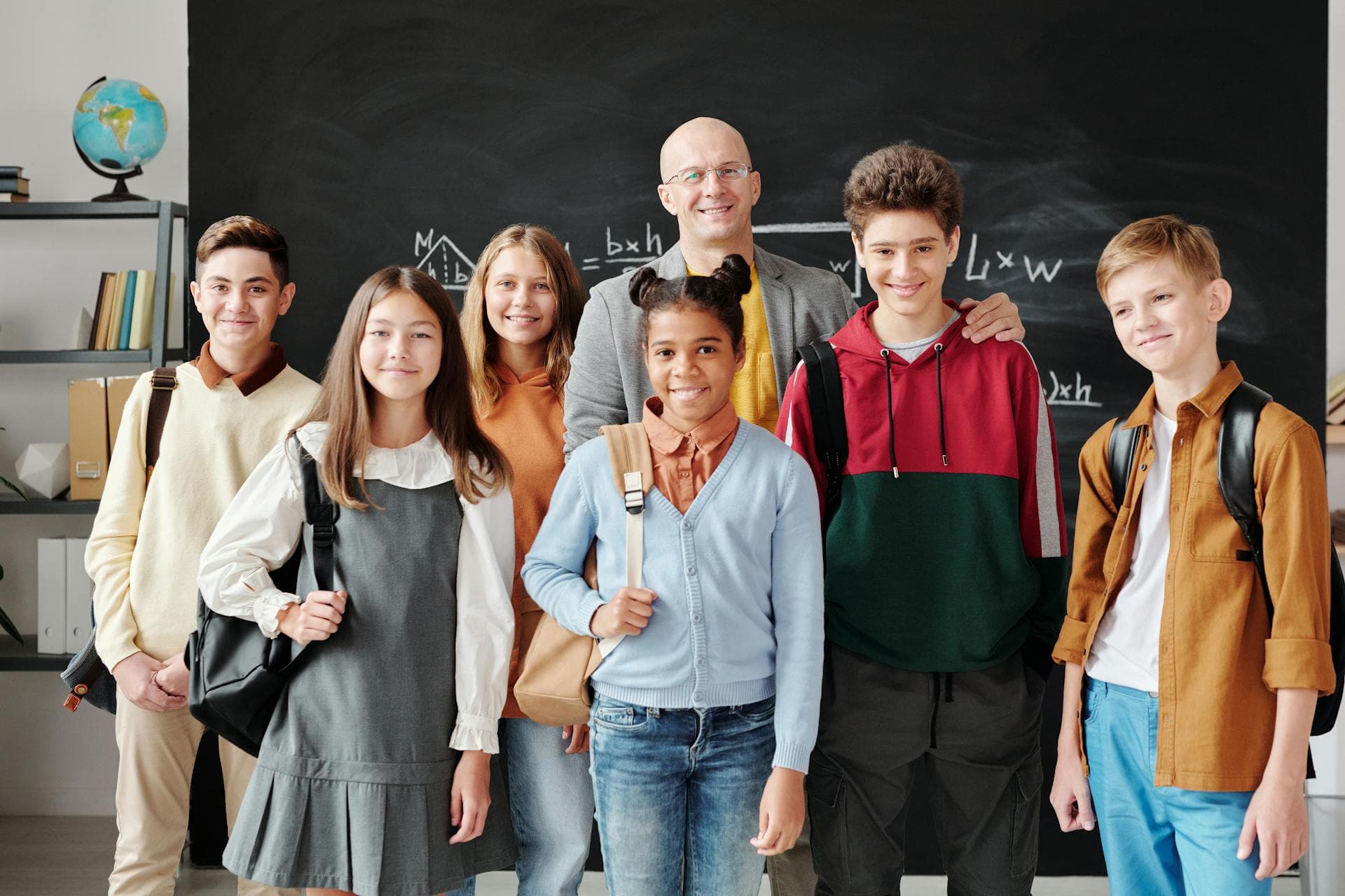 Teachers together in a classroom